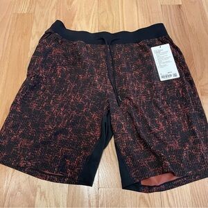 Lululemon Athletica Black and Red Athletic Shorts